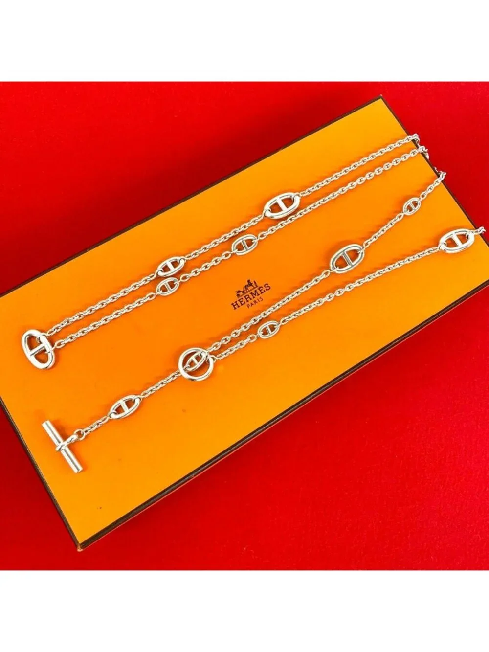 Hermes Farandole Necklace 925 Sterling Silver